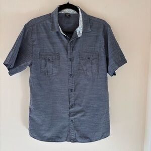 Vese Grey Short Sleeved Dress Shirt Size Medium